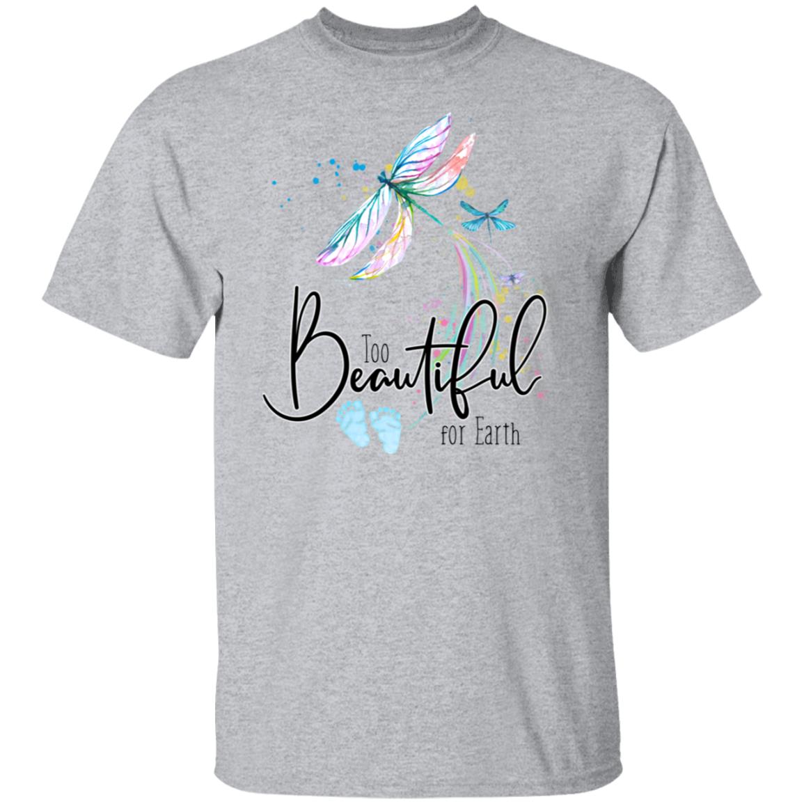 Too Beautiful for Earth Blue Feet 5.3 oz. T-Shirt