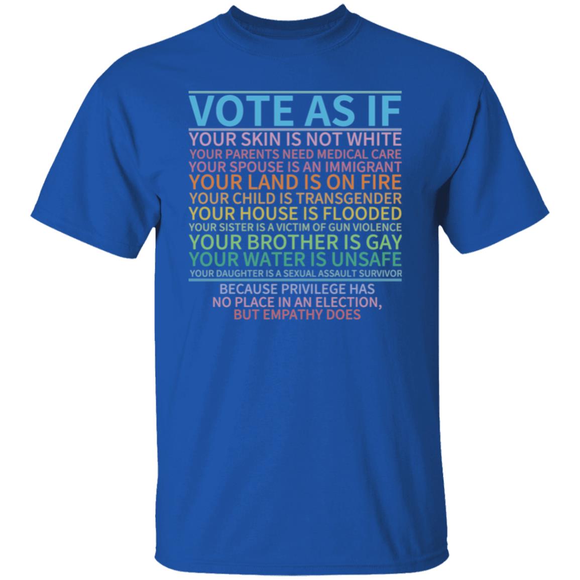 Vote As If... 5.3 oz. T-Shirt