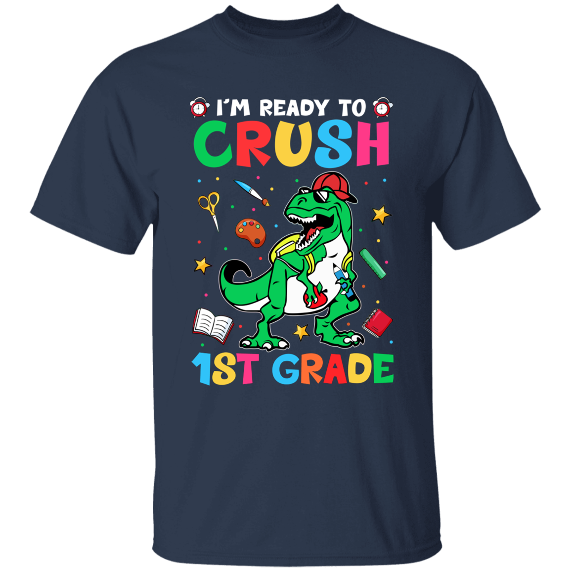 I'm Ready To Crush First Grade Youth Dinosaur T-Shirt