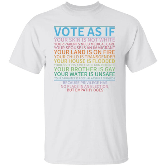 Vote As If... 5.3 oz. T-Shirt