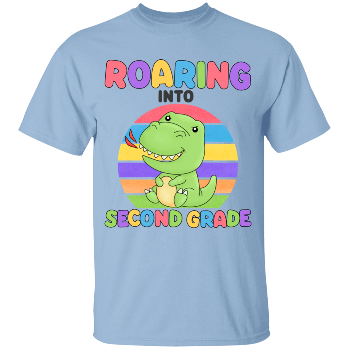 Roaring Into Second Grade Youth Cotton T-Shirt