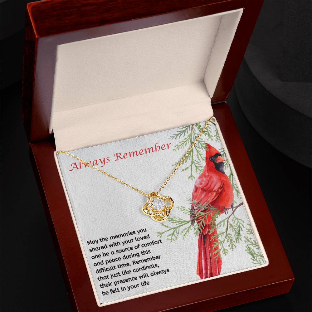 Always Remember Forever Love Knot Necklace