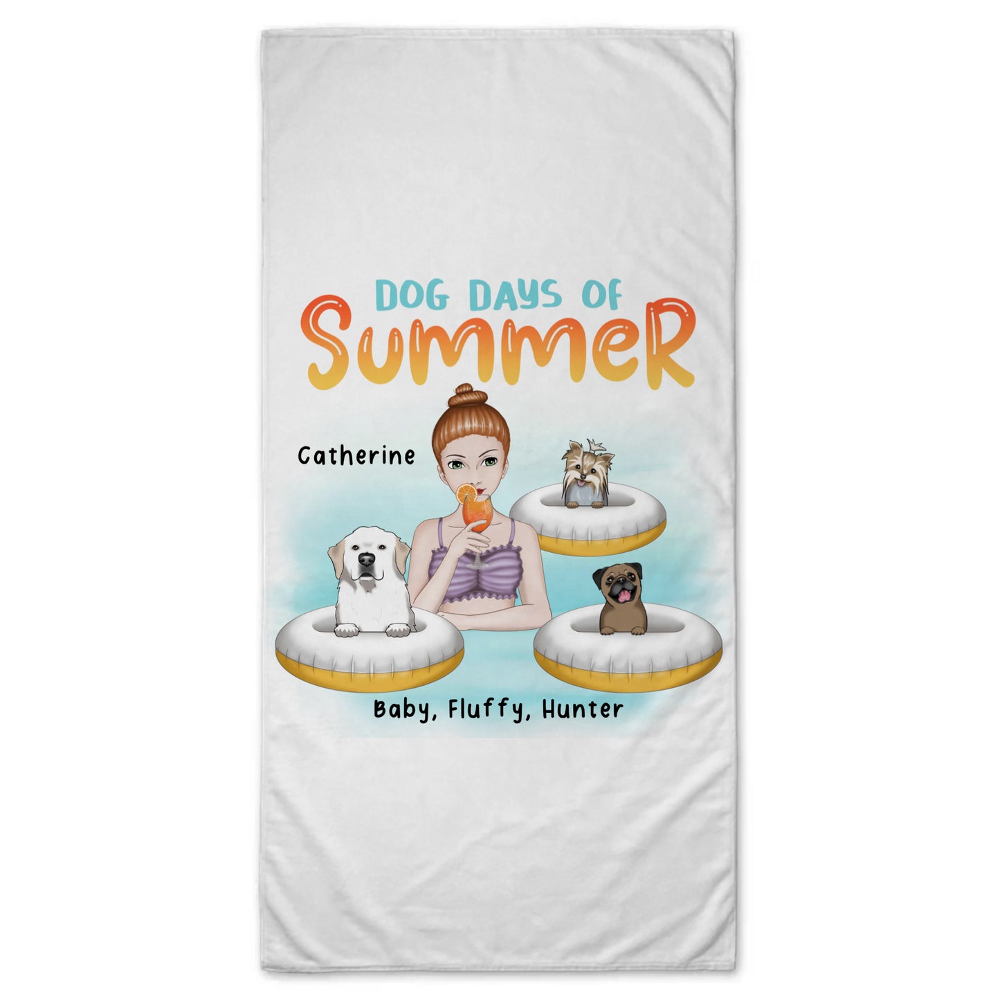 Dog Days of Summer Beach Towel – 35×70